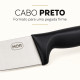 Faca 8' assador aço inox cabo preto