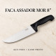 Faca 8' assador aço inox cabo preto