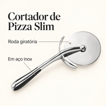 Cortador de pizza Slim em aço inox