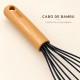 Fouet de silicone bambu preto