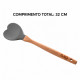 Espátula Coração Silicone Bambu 32cm