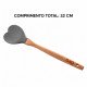 Espátula Coração Silicone Bambu 32cm