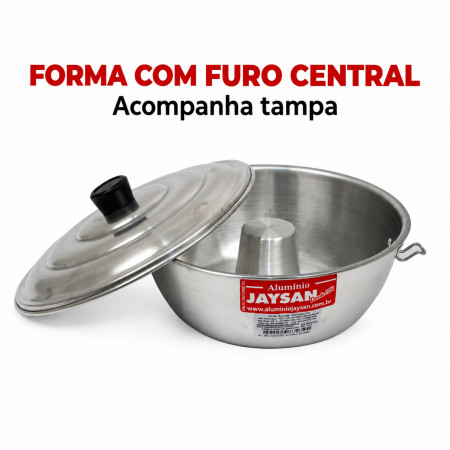 Forma de pudim 22 com tampa
