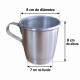 Caneca de alumínio com alça de alumínio