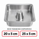 Forma para Torta Suíça Quadrada com Furo Central – 20 ou 25 cm