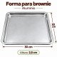 Forma para Brownie de Alumínio 30 x 30 x 2,5 cm Caparroz
