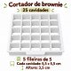Cortador de Brownie Plástico com 25 Cavidades Caparroz