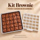 Kit Brownie Caparroz com Forma de Alumínio 30 x 30 cm e Cortador de 25 Cavidades