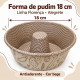 Forma de Pudim Antiaderente 18 cm Bege Florença Alegrete – Para Forno e Airfryer
