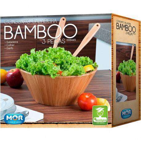 Conjunto Saladeira de Bambu